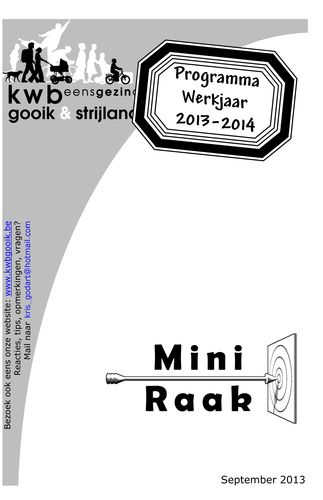 Kaft van Mini Raak 201309